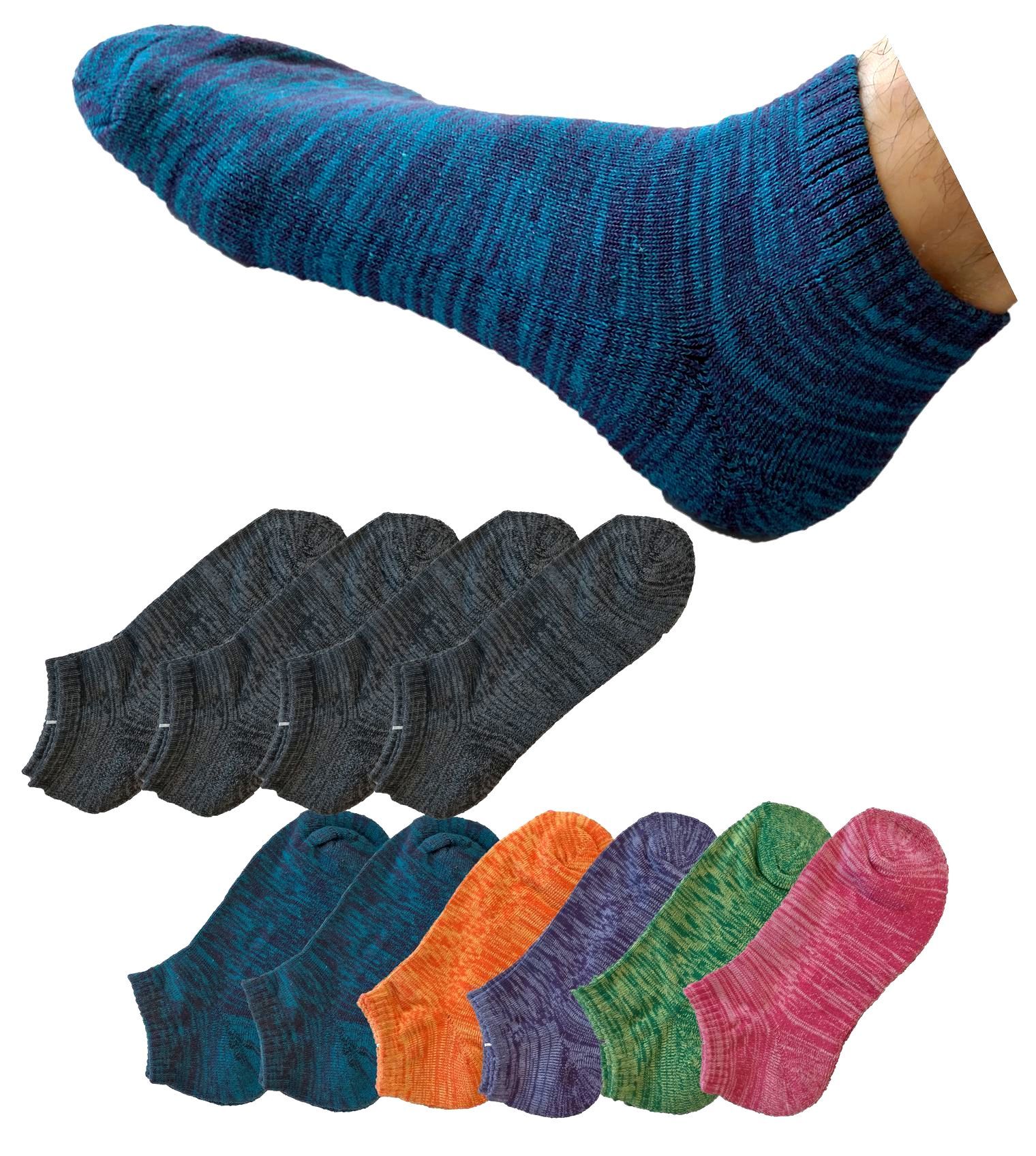 [NAKAMAJITA] メンズ 底パイル くるぶし ソックス １０足セット かかと立体編み 綿混 靴下 25-27cm クッション ショート カラフル アウトドア アンクル スニーカー