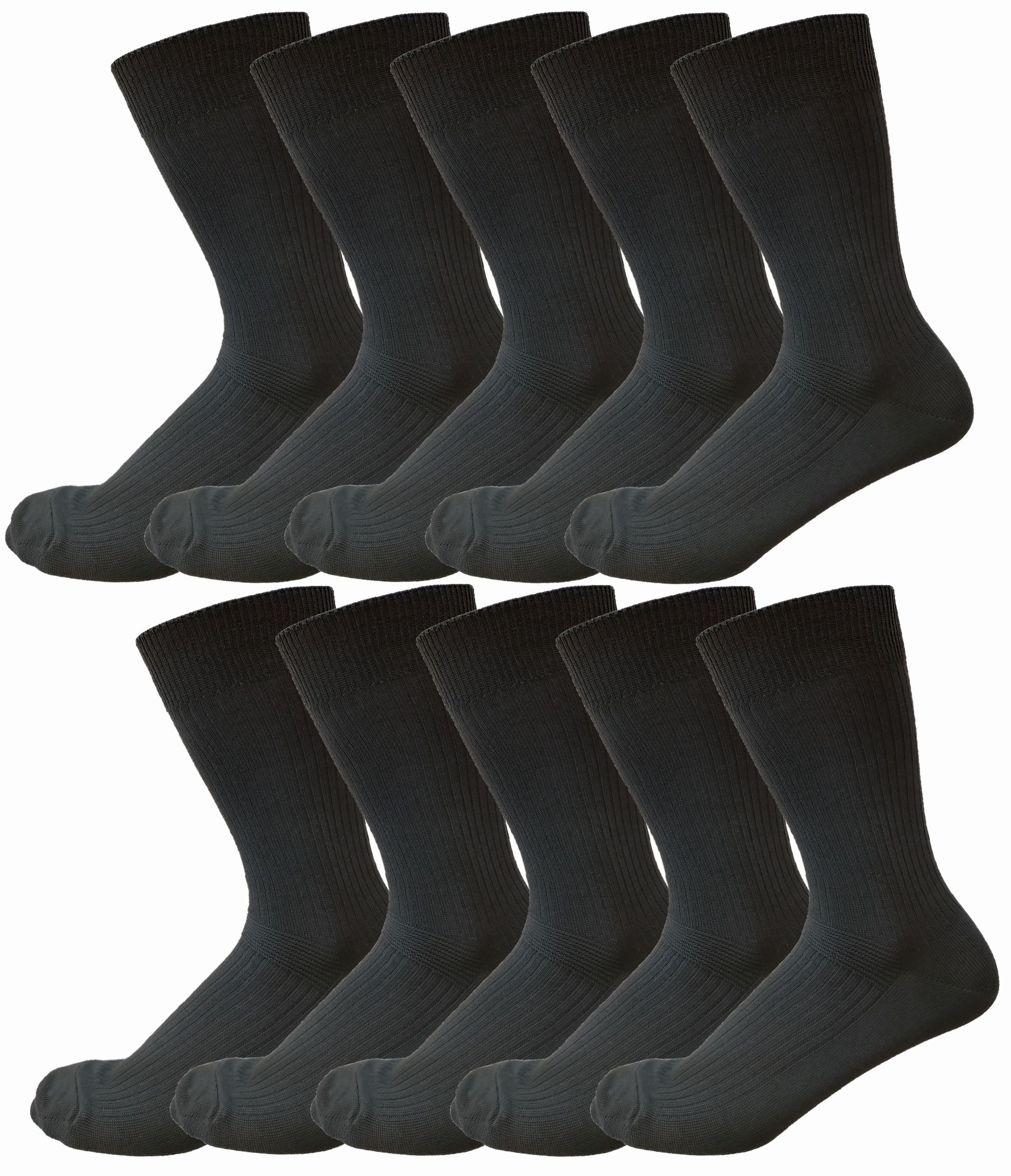 NAKAMAJITA メンズ 靴下 大きいサイズ 10足セット 抗菌防臭加工 かかとつま先補強 26-28㎝ 28-30㎝ 30-32㎝ ソックス ビジネス 綿 破れにくい クルー 通勤 通学